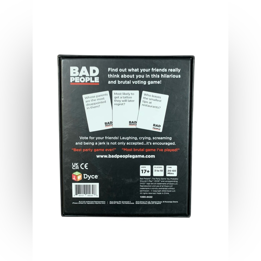 Bad People Card Party Game for Adults EUC Complete by Dyce - Picture 3 of 6